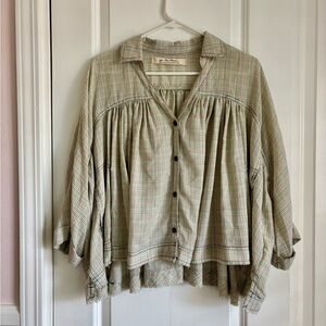 We The Free Rainbow Picnic Button Top